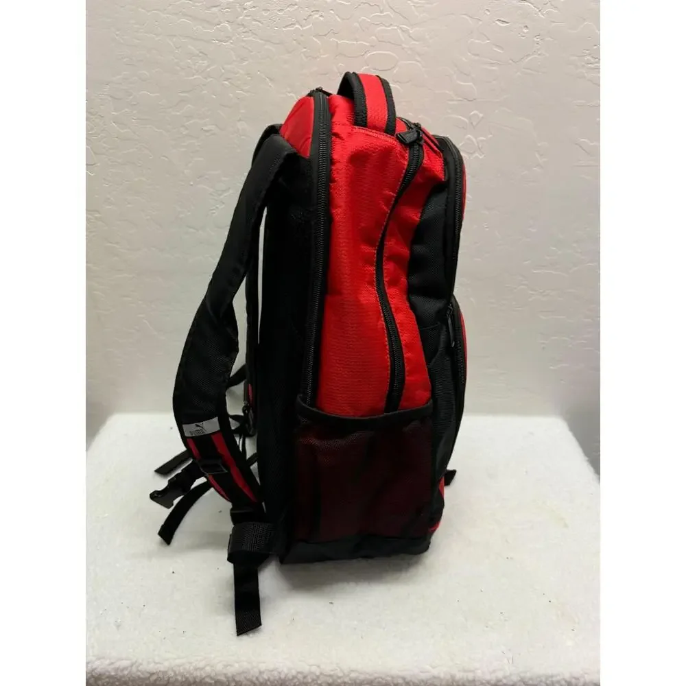 PUMA Red‎ Black MultiPocket Backpack Padded Laptop Compartment Contender